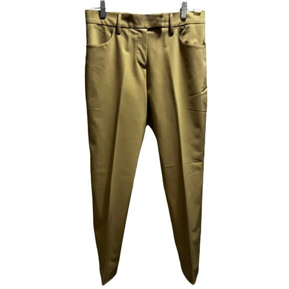 Prada Khaki Dress Size US 2-4 Flat Front Pockets Italy technostretch Trouser - Picture 1 of 15
